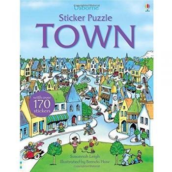 Sticker Puzzle Town (Sticker Puzzles)-Susannah Leigh,Brenda Haw