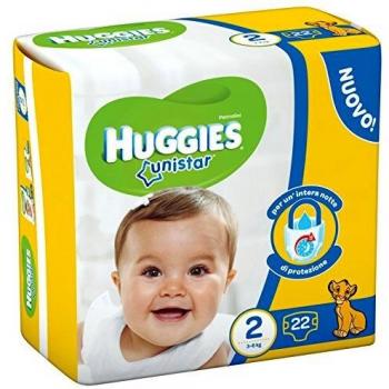 Huggies Unistar, Taglia 2 (3-6 kg)