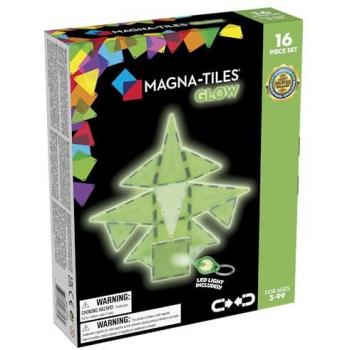 Set di Costruzioni Magnetiche Glow in the Dark Magna-Tiles (16 Pezzi)