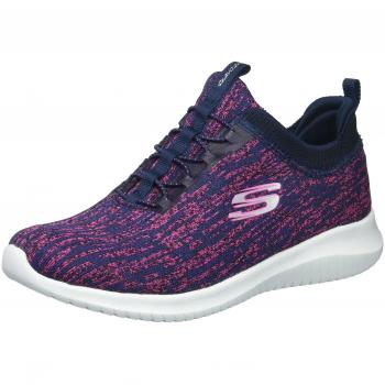 Skechers Ultra Flex-Bright Horizon, Zapatillas Deportivas para Mujer, Azul (Navy Pink)