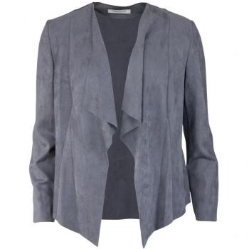 Betty Barclay Herrenlangjacke – Offener Kragen, Grau, 42 EU