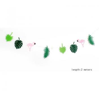 Flamingo and Turtle Birthday Party Banner