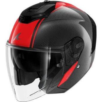 Shark Casco Jet RS Jet Carbon Nero Rosso XL