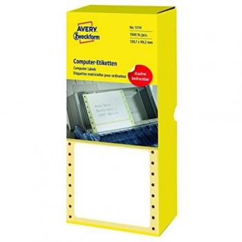 Avery Zweckform 5114 Single Track Labels, 139.7x99.2 mm, 1500 White Labels