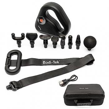 Bodi-Tek Sports Percussion Massage Gun with 8 Attachments and Lateral Action Massage Belt