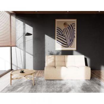 Canapé 2 places en simili beige Alya