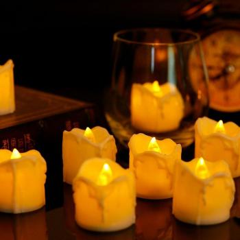 Batterie-LED-Kerzen Set 4 Stück – flameless, Licht für Kirche, Hochzeit & Feierlichkeiten