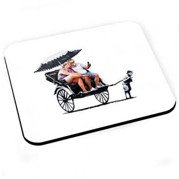 Tablette de souris artistique Banksy Rickshaw Kid