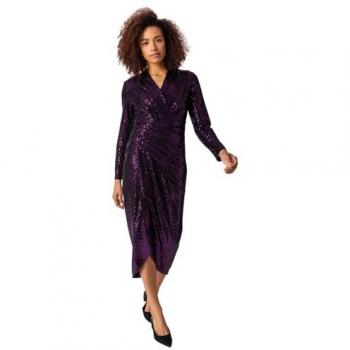 Romantic Purple Sequin Wrap – Women’s 18 (UK)