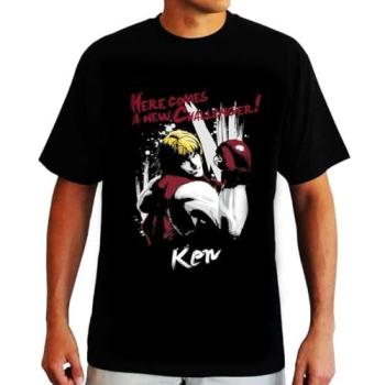 Street Fighter Ken – Tshirt homme noir – XL