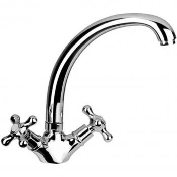 Mitigeur de Lavabo de Style Rétro en Chrome
