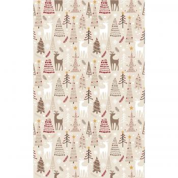 Tapis de Noël beige 50x80