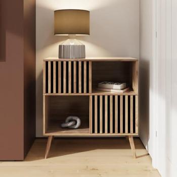 GFW Rowan Compact Sideboard Cabinet – Oak Storage & Living Hallway Units