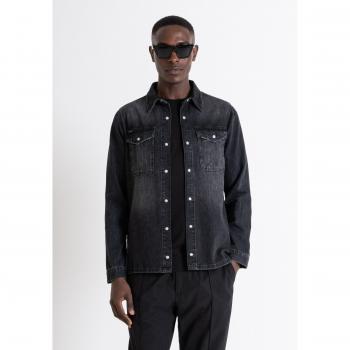 Camisa Denim Negro Regular Fit