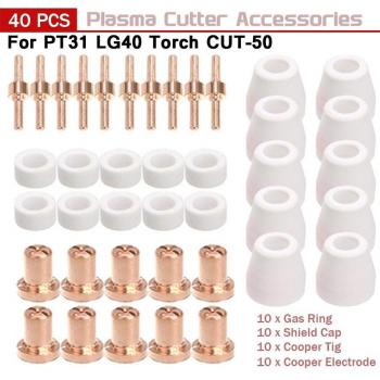 40pcs Extended Long Shield Cup for PT31 Plasma Torch