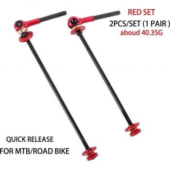 2 Pcs Titanium Quick-Release Bicycle Skewers
