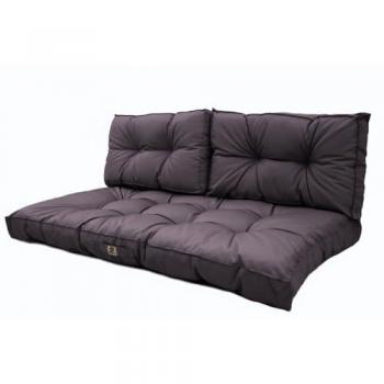 Panier de coussins d’extérieur gris carbone, 120 × 60 cm