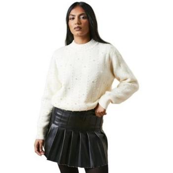 Ivory Women's Petite Pearl Embellished Sweater