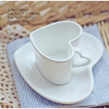 Set de Tazas de Cerámica con Platillo y Cuchara 70-160ml