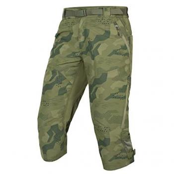 Pantalones Piratas de Ciclismo para Hombre Endura Hummvee Verde Oliva con Forro