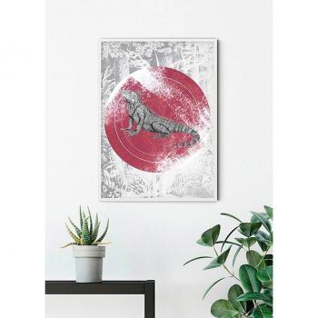 Wildtiere Komar: Iguana Circle, 50x70 cm Wandbild