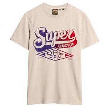 Superdry T-Shirt Délavé Motif Beige XXL Hommes
