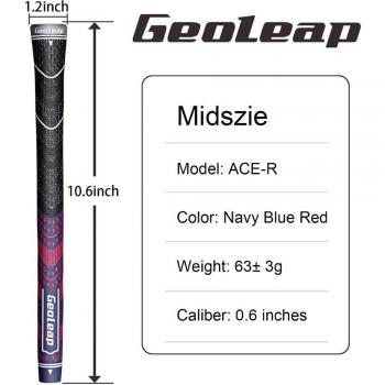 Lot de 13 poignées de Golf Geoleap, taille moyenne, avec nervure arrière, 7 couleurs