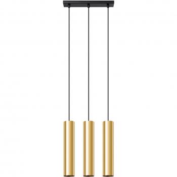 Sollux Lagos Pendelleuchte, 3x GU10, poliertes Gold