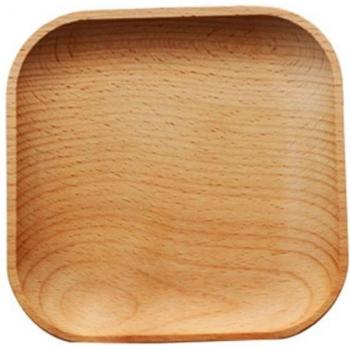 Round Wooden Dessert Plate