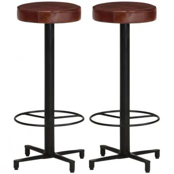Bancos de Bar 76 cm com Assento em Couro