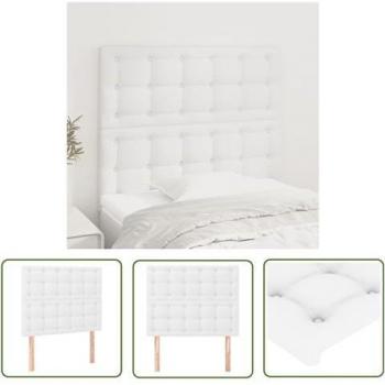 Testiera Letto Bianchino in similpelle – 2 pezzi (100×5×128 cm)
