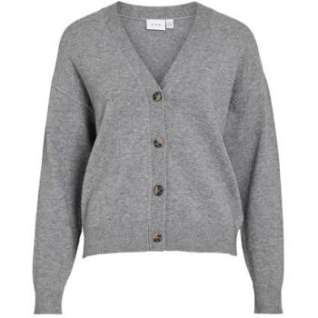 Vila Strickjacke RIL in Mittelgrau, Damenmode, Größe L