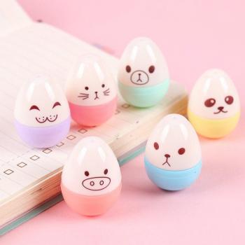 6 PCS Cute Egg Highlighter Markers