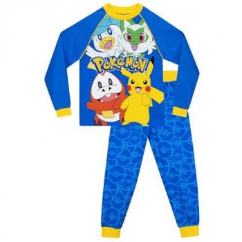 Pokémon Pyjama Long Sleeve – Blau, Print