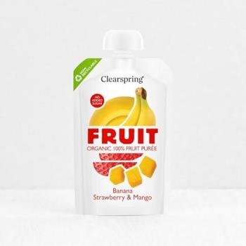 ClearSpring 100% Fruit Puree: Banana, Strawberry & Mango (100 g)