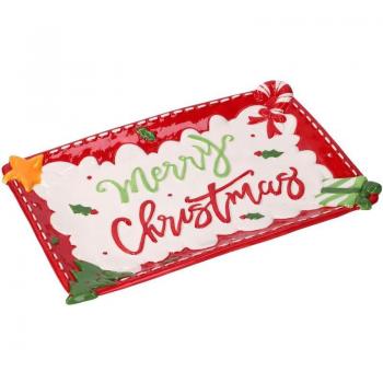 Tazza da Tavolo Merry Christmas in Ceramica 29,5X19,5H3,3