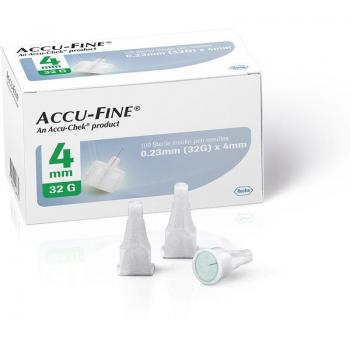 Accu-Chek Ago Accu-Fine G32 4 mm Ago per Penna Insulina 100 Pezzi
