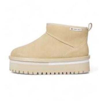 Botas de mujer Tommy Jeans Suede Flatform beige
