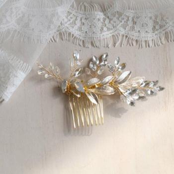 Pince à cheveux opale pour demoiselle d'honneur