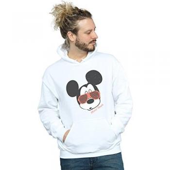Mickey‑Mouse Herren‑Cap Pullover, weiß, mit Sonnenbrille