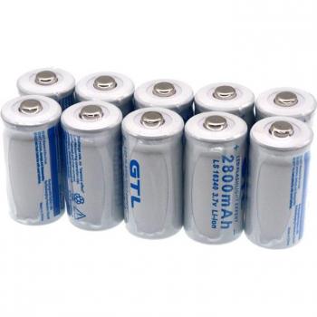 Batería de iones de litio 2800mAh para linterna CR123A