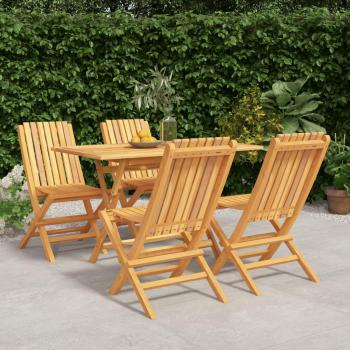 Ensemble de Terrasse 5 pcs en Bois de Teck