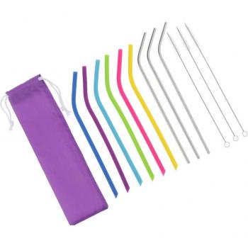 Silicone and Steel Straws