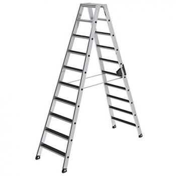 Munk Günzburger Steigtechnik MUNK Stehleiter beidseitig begehbar mit clip-step 2x10 Stufen