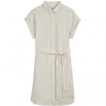 Marc O’Polo Tailliertes Freizeit-Leinenkleid Sand, Größe 42 für Damen