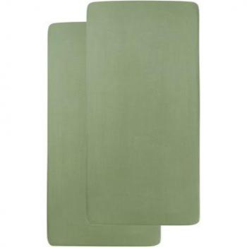 Housse de couette pour bébé Meyco, couleur vert olive, 70x140 cm