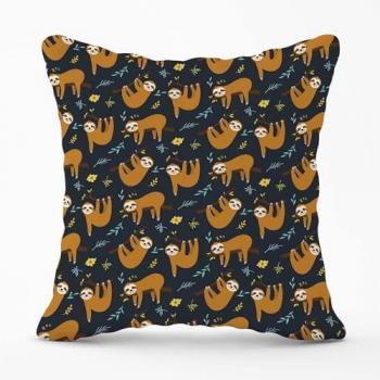 Brown Cute Sloth Cushion – 45 cm × 45 cm