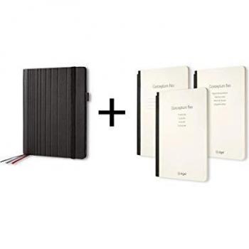 Sigel Business Organiser Conceptum flex Set, A5, Kunstleder, schwarz inkl