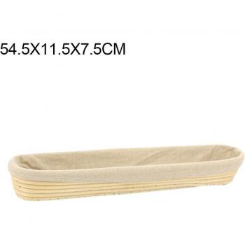 Cesta Artesanal Mimbre + Tela para Prueba de Pan