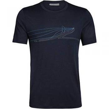 Icebreaker Herren Tech Lite SS Crewe Whale T-Shirt, blau, L